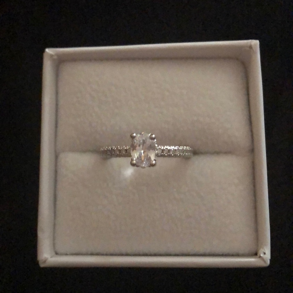 White sapphire ring